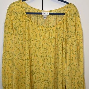 Ava & Viv long sleeve stretch jersey blouse